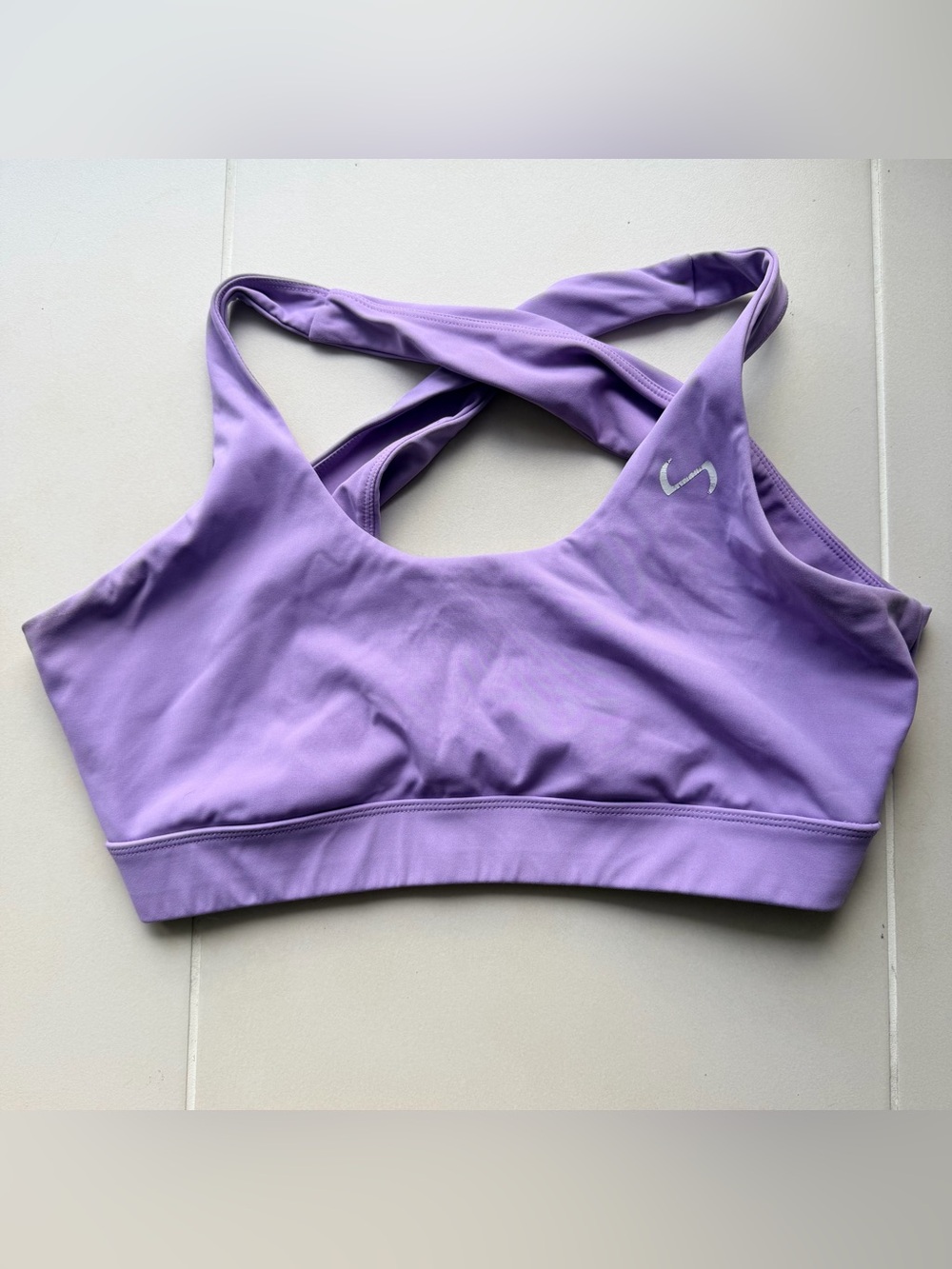 Purple Matching Workout Set Sports Bra & Biker Shorts